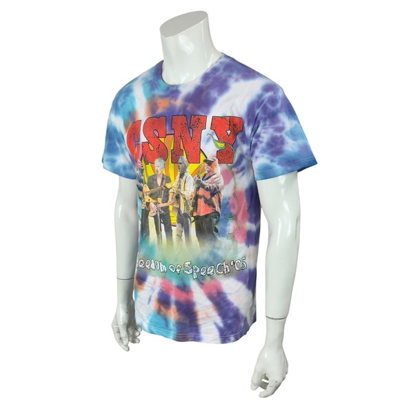 CSNY Tie Dye Tour T-Shirt 2006 Freedom of Speech Concert Mens M Rock Band VTG - Picture 3 of 16